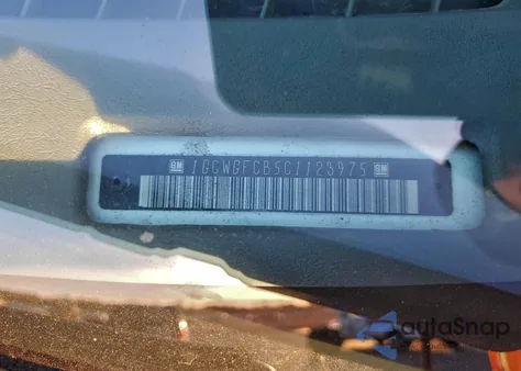 2012 Chevrolet Express G2500 from USA, damaged, VIN 1GCWGFCB5C1123975